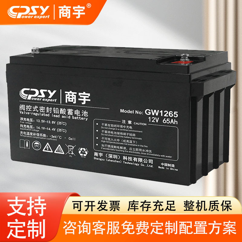 商宇机房设备ups专用蓄电池GW1265AH断电续航停电备用电源大容量图片