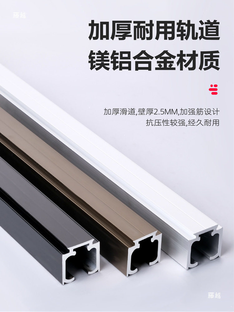 三联动移门木门吊轨道二联动推拉门移门滑轮缓冲联动门吊轮配件