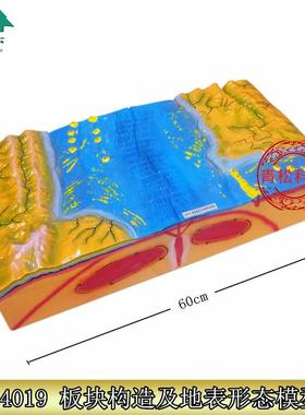 34019 板块构造及地表形态模型 地理地质地壳运动教学仪器