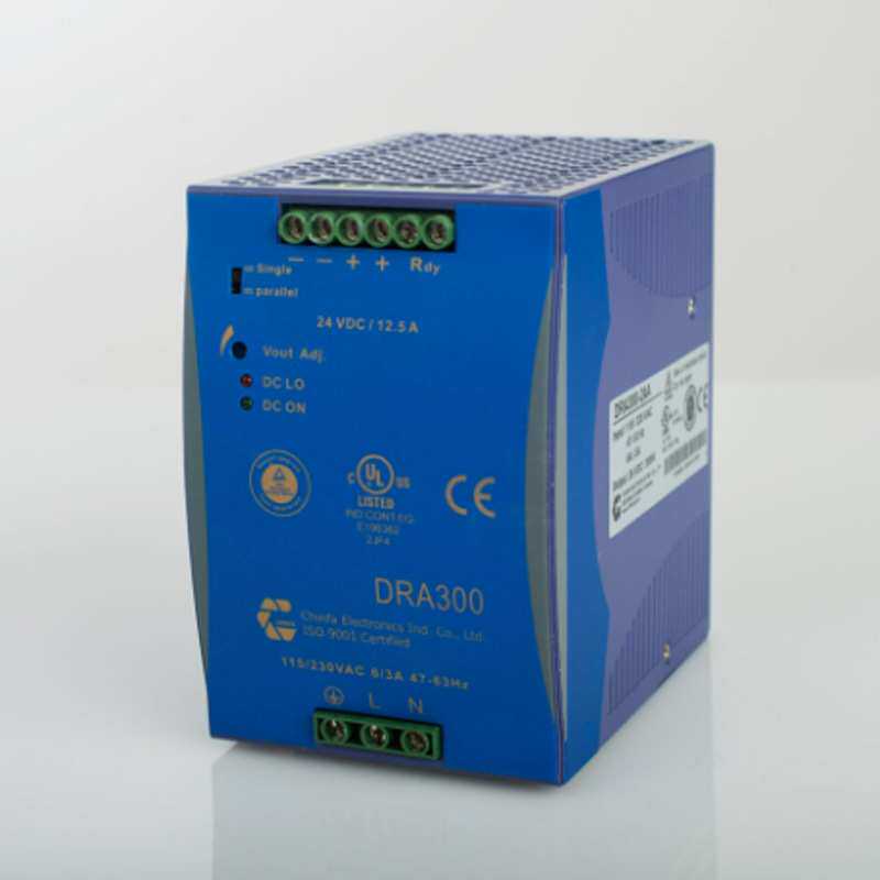 勤发 DRA300-24A导轨电源输入90-264V交流300W,12.5A输出24V直流