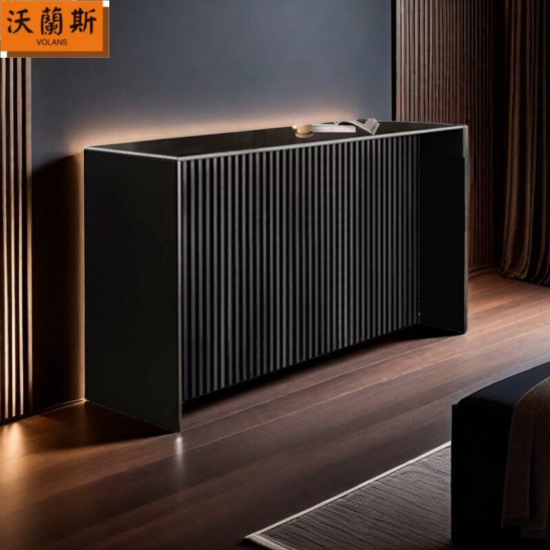 高级迷你岩板吧台高脚桌子铁艺家用沙发靠背桌小户型家用隔断现代