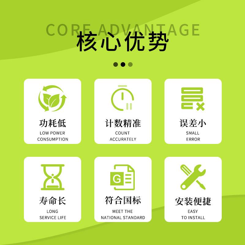 三相胶模壳机械式转盘电能表功耗低寿命长误差小有功计量电能表