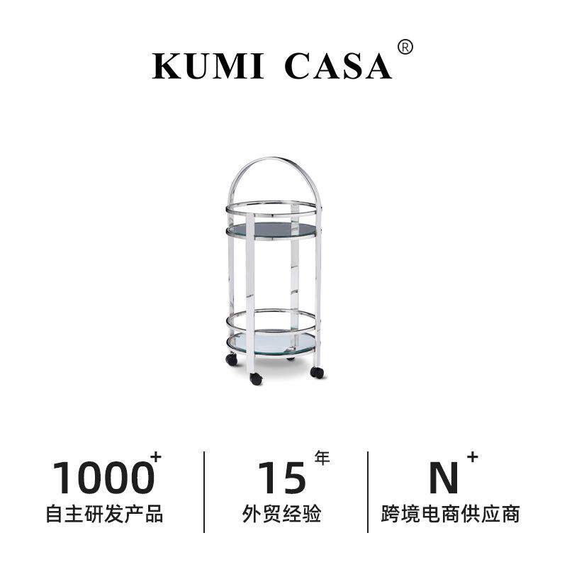 简约不锈钢落地陈列架玻璃服装店置物架轻奢酒柜透明展示柜收纳架