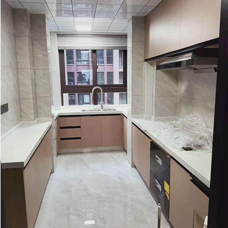 宁波佳诚 全屋实木橱柜制作 现代简约U型橱柜 整体厨房收纳橱柜