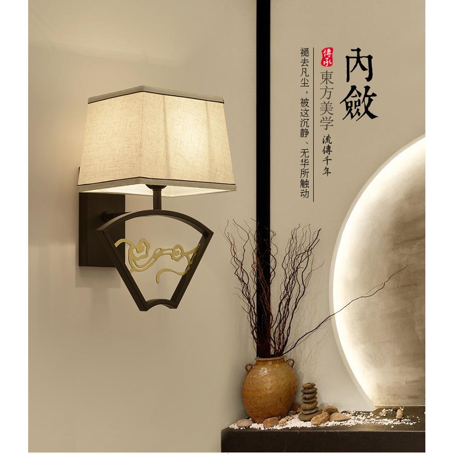 中国风新中式壁灯床头灯客厅卧室过道酒店LED走廊灯背景墙壁灯具