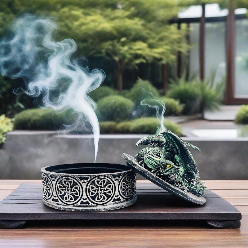 复古创意龙树脂烟灰缸古典个性香烟盒烟灰缸家居客厅办公室烟缸