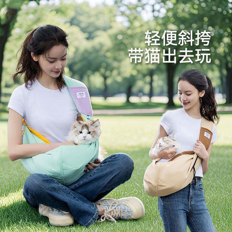 跨境宠物外出旅行斜挎猫包肖狗狗可调节卡扣包大容量便携宠物背包