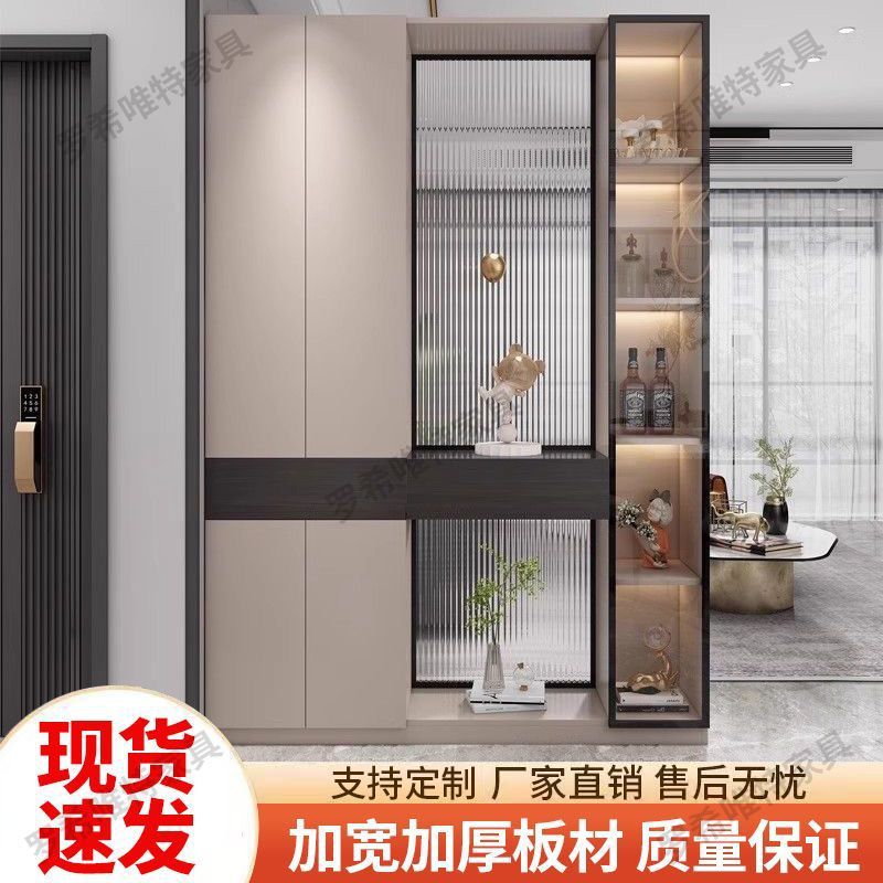 实木玄关柜入户门鞋柜一体靠墙带坐凳客厅收纳储物柜屏风隔断柜子