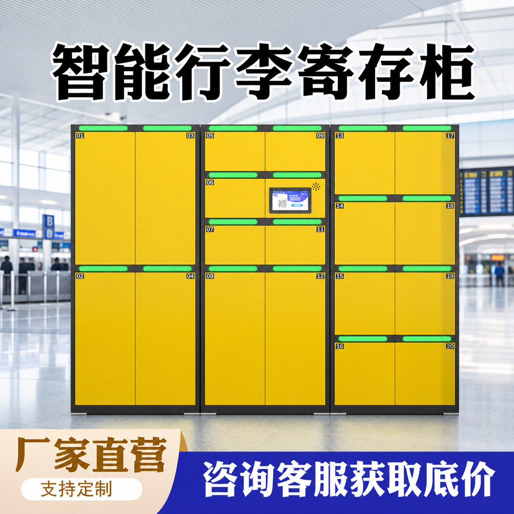 智能行李柜车站景区酒店寄存柜指纹密码联网电子存包柜厂家直销