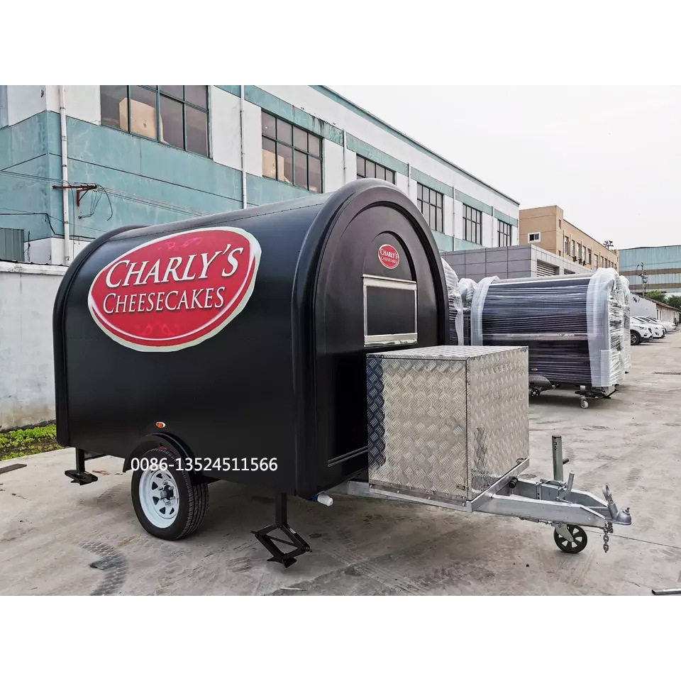 厂家批发玻璃钢流动早餐车便民商店移动房屋街景店车food cart