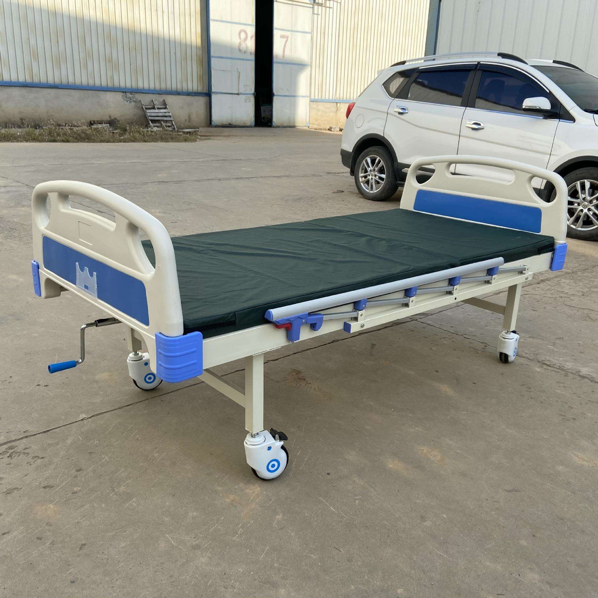 家用单摇床护理床 单摇起背床带轮 手摇加厚多功能病床 现货供应