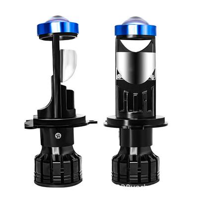 H4迷你双光透镜氙气灯LED车灯55W projector lens luces de LED