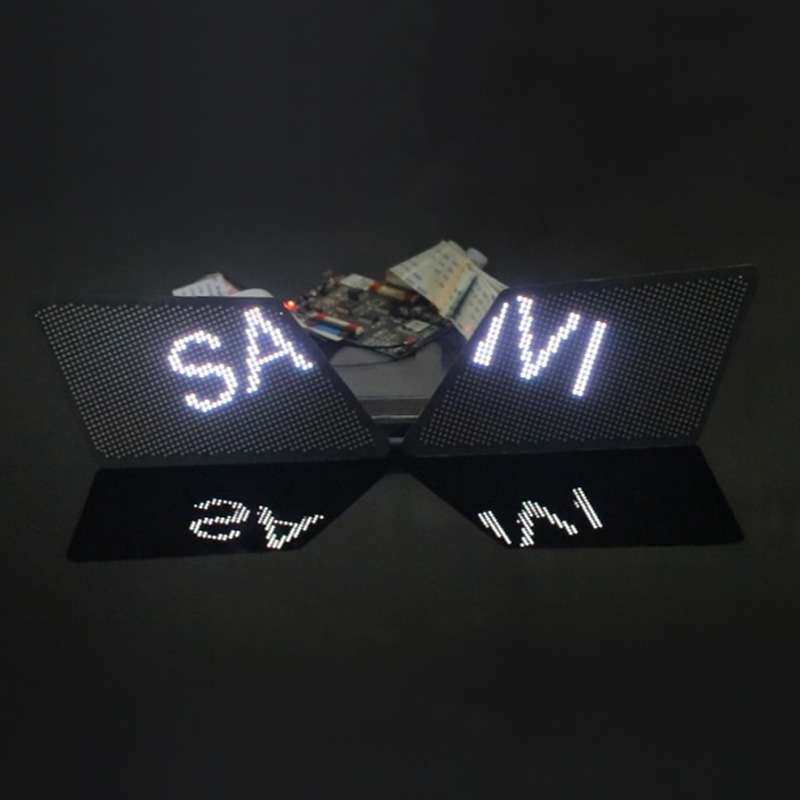 三为新款5V 12V可选菱形可编辑LED恶魔眼车灯改装装饰灯前大灯