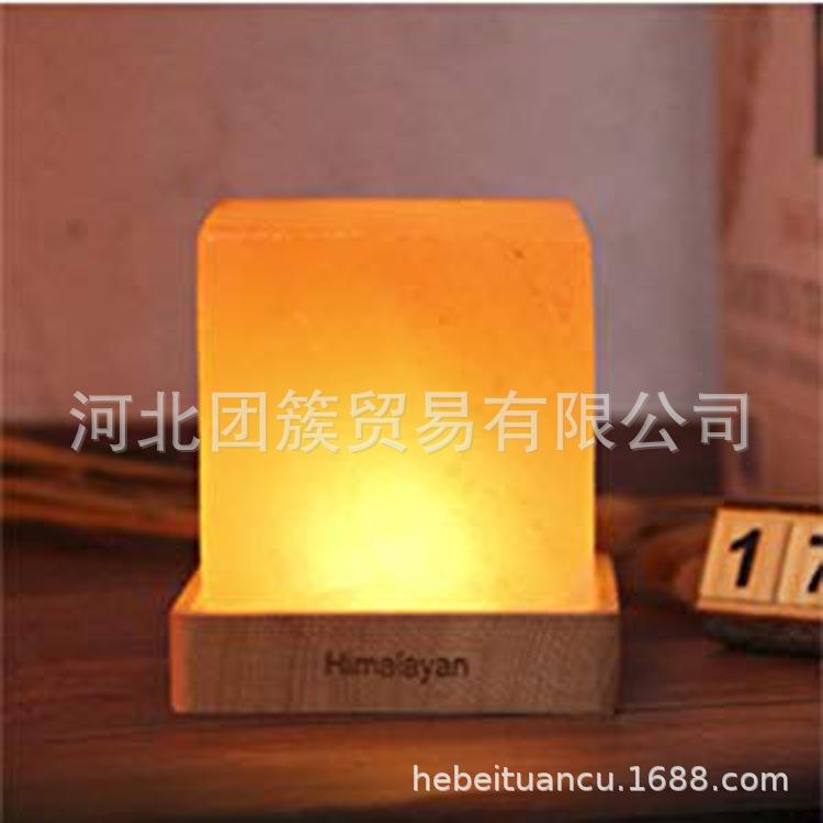 玫瑰盐石 盐灯亚马逊热销品 插电小夜灯装饰灯充电压力开关盐灯