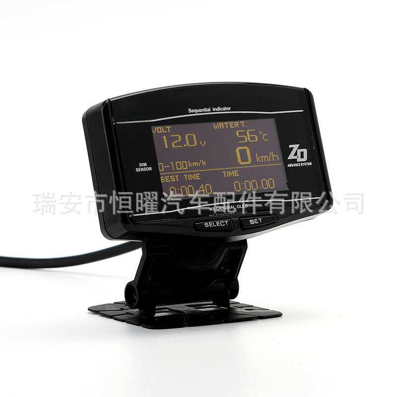汽车改装DEF* Advance ZD OBD液晶车速仪表 十合一多功能彩色赛车