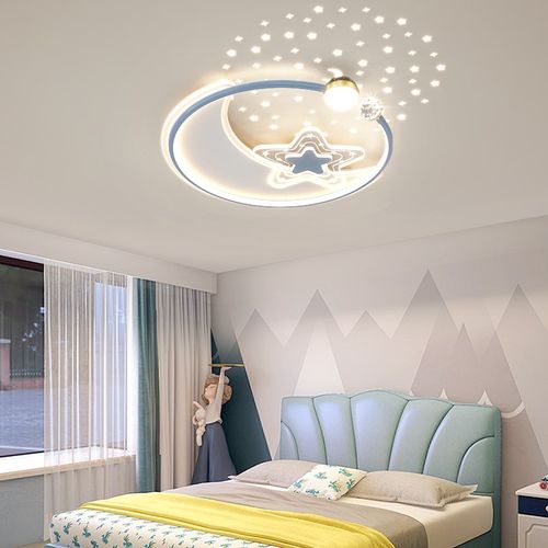 儿童房卧室灯简约现代led护眼吸顶灯创意温馨星空男孩女孩房间灯