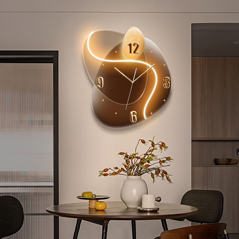 时来运转餐厅装饰画客厅钟表挂画现代简约餐桌挂钟创意时钟壁灯,家居饰品,氛围画/灯画,淘宝优惠券,粉丝福利购,淘宝优惠卷