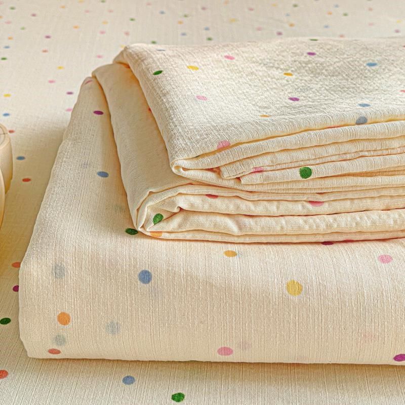 2025新款超柔云感针织棉双层纱床单件小清新非全棉学生宿舍2件套,床上用品,床单,淘宝优惠券,粉丝福利购,淘宝优惠卷