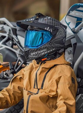 5年质保24期免息RYMIC睿觅X60双镜拉力盔碳纤维机车电动车安全帽