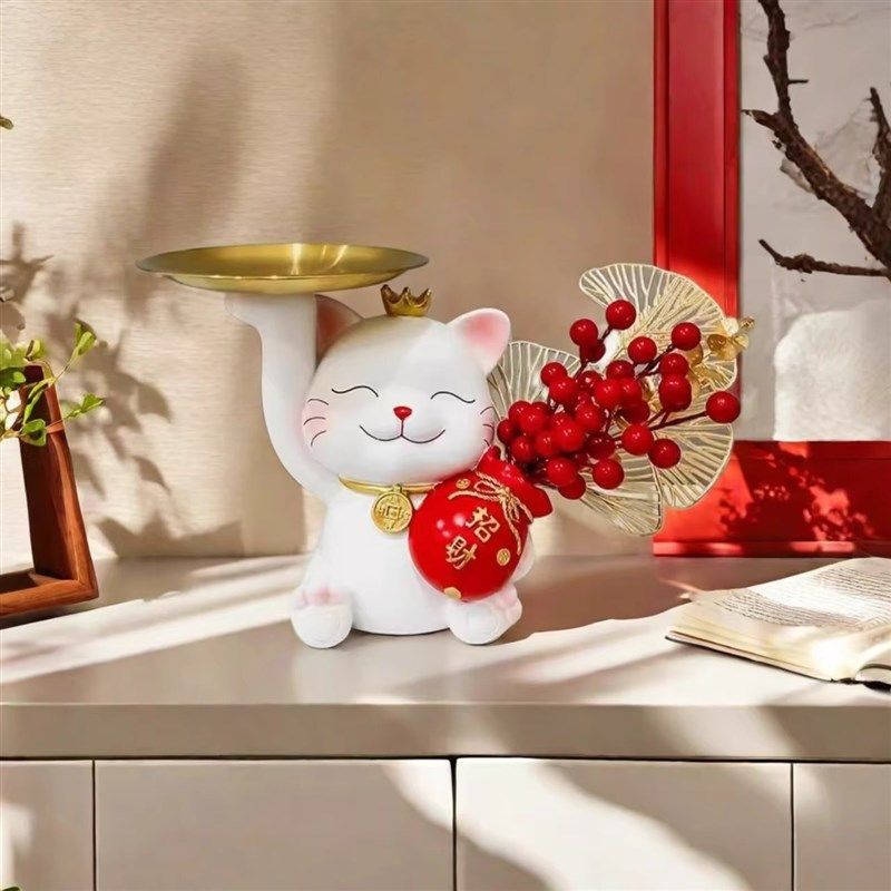 招财猫摆件入户家用旺宅家居客厅电视酒柜玄关装饰品乔迁新居布置,家居饰品,装饰摆件,淘宝优惠券,粉丝福利购,淘宝优惠卷