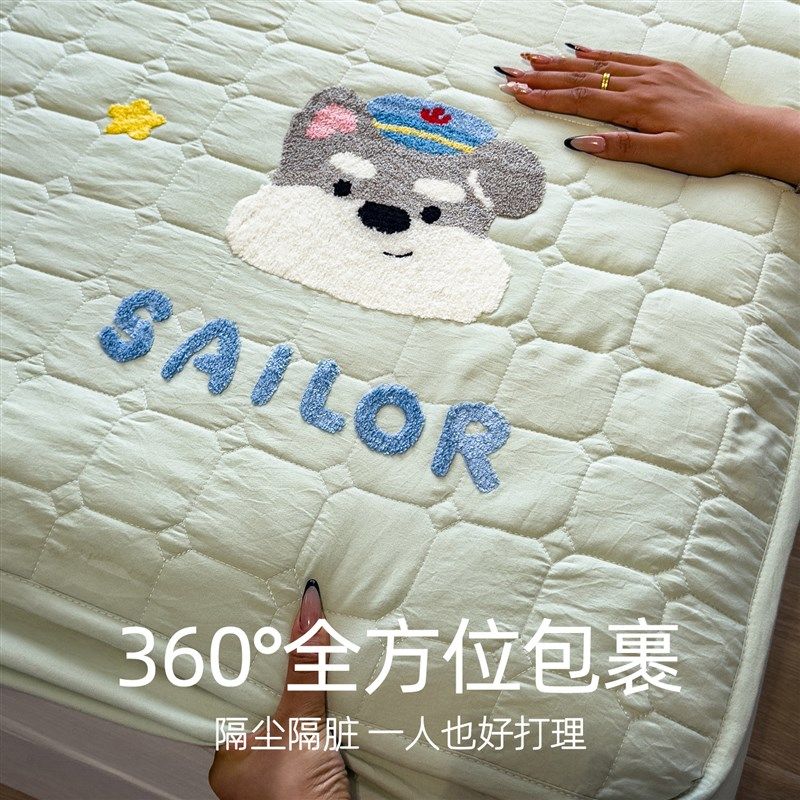A类母婴级夹棉床笠单件加厚防滑床罩床垫保护套2025新款四季通用,床上用品,床笠,淘宝优惠券,粉丝福利购,淘宝优惠卷