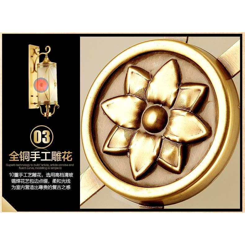 欧式壁灯美式酒店全铜户外门柱墙壁灯客厅楼道壁灯复古简约灯具