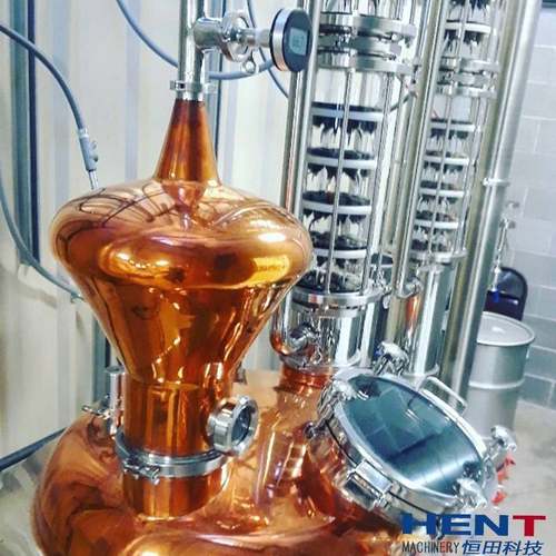 全自动紫铜壶式塔式蒸馏器白兰地威士忌金酒朗姆酒伏特加蒸馏设备