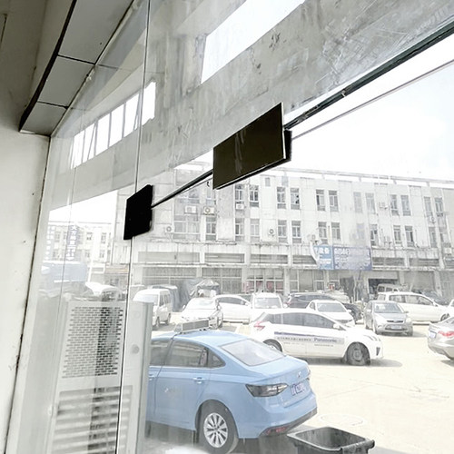 无框玻璃限位器固定器一字型门挡防推开单向反门挡内止摆器阻门器