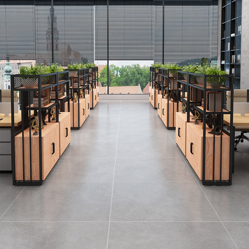 办公室花架隔断柜饭厅卡座矮隔断围栏公司装饰绿植铁艺屏风置物架