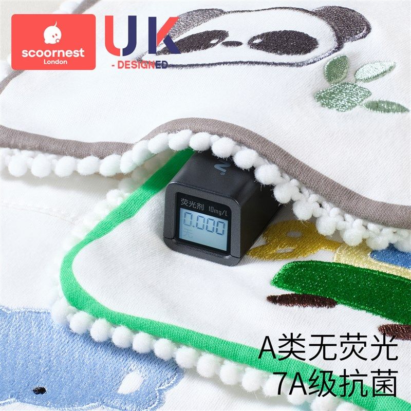 科巢吸汗巾婴儿童纯棉大号幼儿园宝宝隔汗巾刺绣名字垫背巾男女童