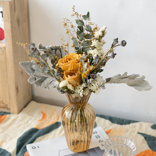 银叶金合欢小花束天然干花卧室客厅橱窗装饰桌面礼品节日软装家居