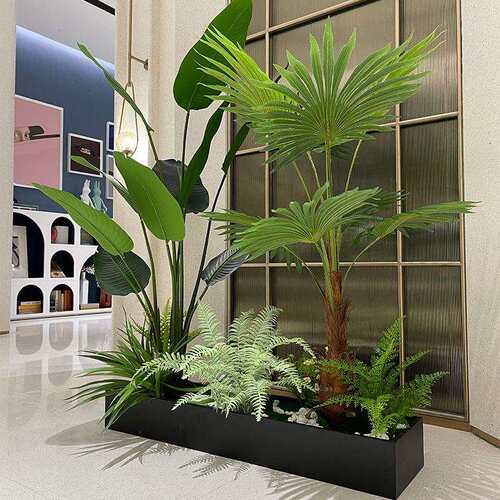 仿真绿植造景室内大型植物落地盆栽布置橱窗景观装饰摆件角落绿植