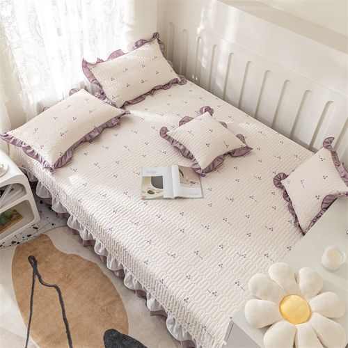 全棉定制榻榻米床盖炕盖四季通用三件套纯棉床单夹棉炕罩防滑炕套