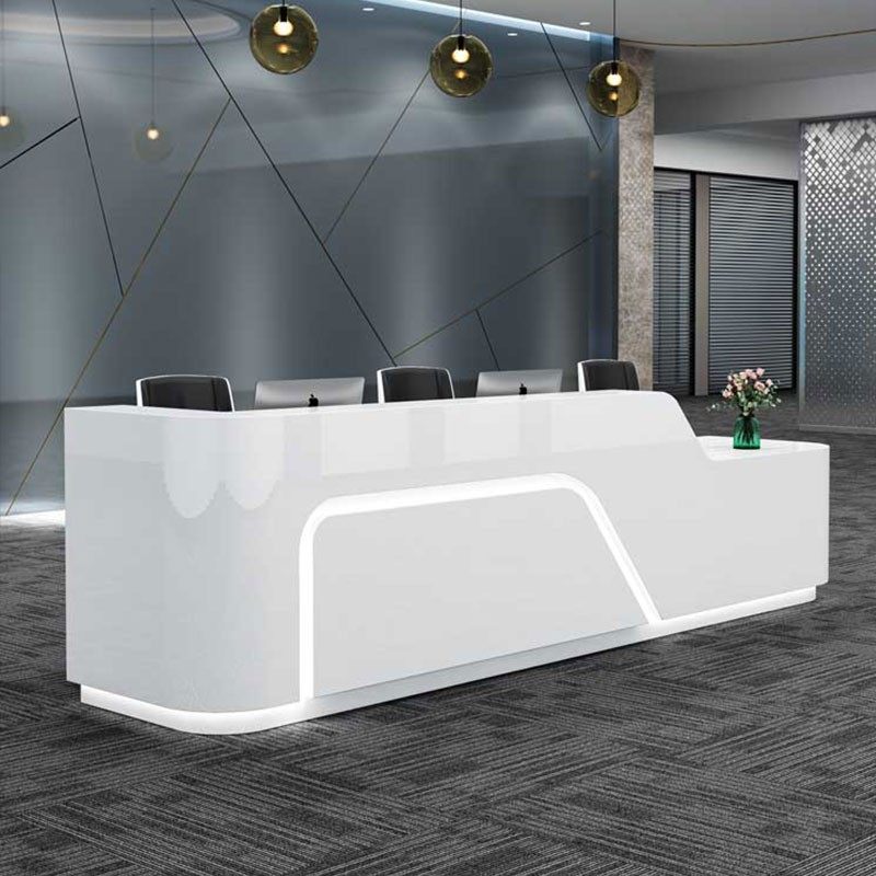 烤漆前台接待台简约现代公司办公咨询服务导医台美容院收银台吧台