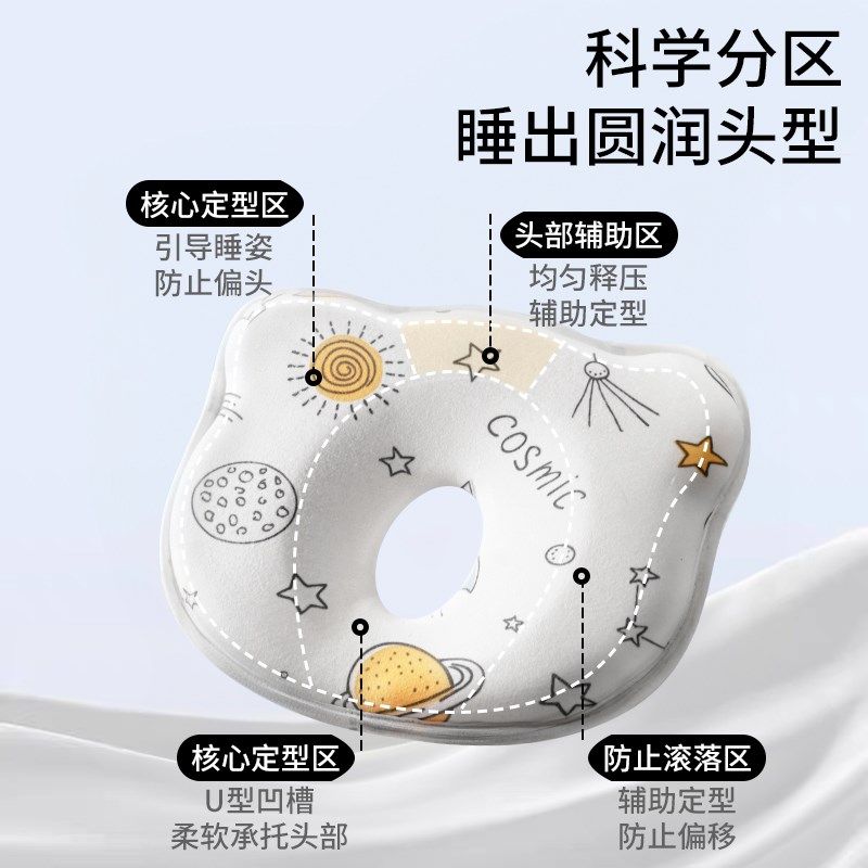新生婴儿定型枕0到6个月防偏头矫正宝宝枕头婴幼儿纠正睡头型神器