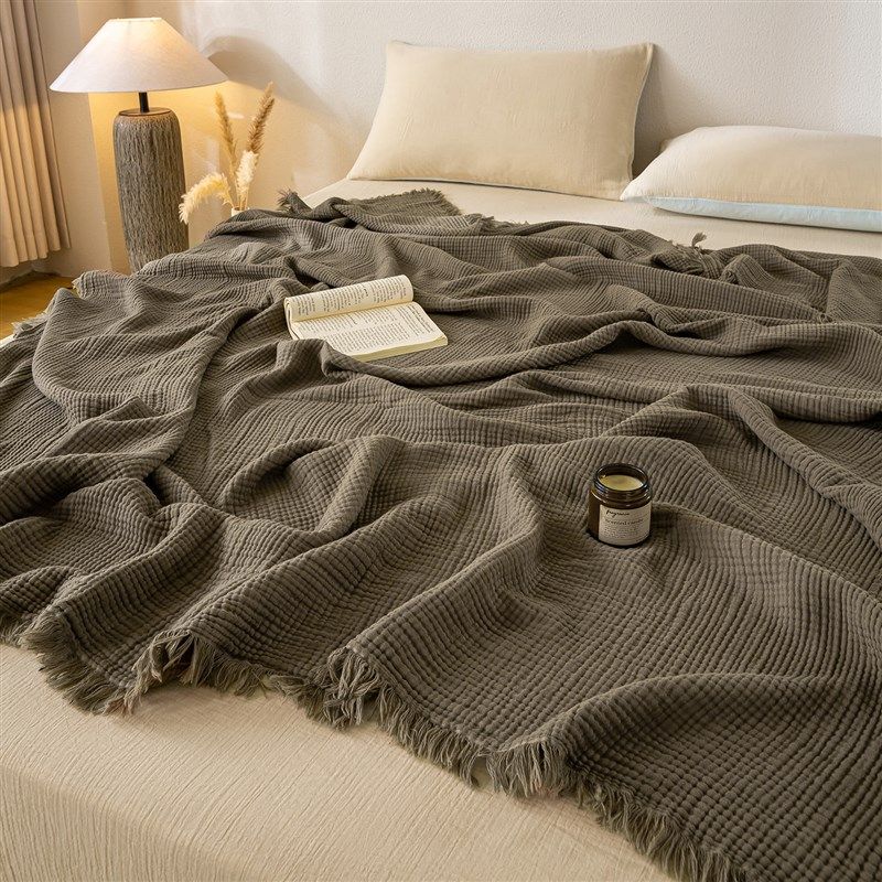 全棉苏流盖毯子沙发盖毯办公室午睡装饰毛毯复古客厅空调毯纱布,床上用品,休闲毯/毛毯/绒毯,淘宝优惠券,粉丝福利购,淘宝优惠卷