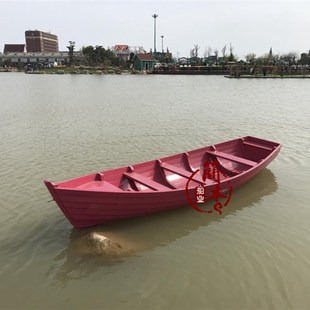 木船可下水两头尖小船装饰景观道具白色手工船实木摆件定制造型船