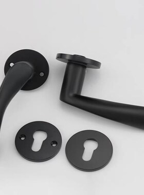 黑色分体木门锁室内卧室锁58/72/85磁吸门锁分体通用型家用木门锁