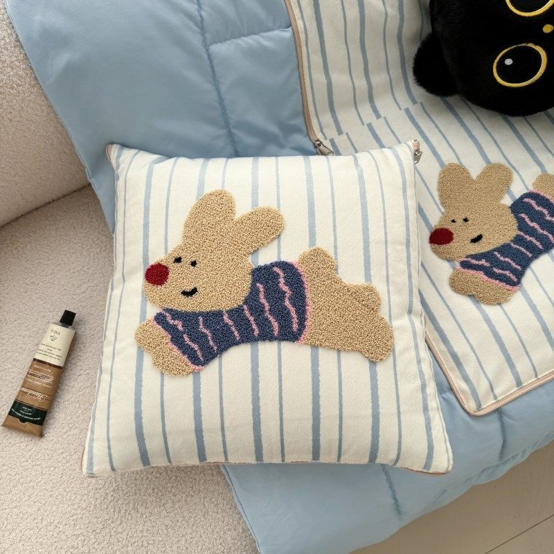 2024新款毛巾绣抱枕被两用折叠靠枕车载办公室午睡枕头毯子二合一,居家布艺,抱枕被,淘宝优惠券,粉丝福利购,淘宝优惠卷