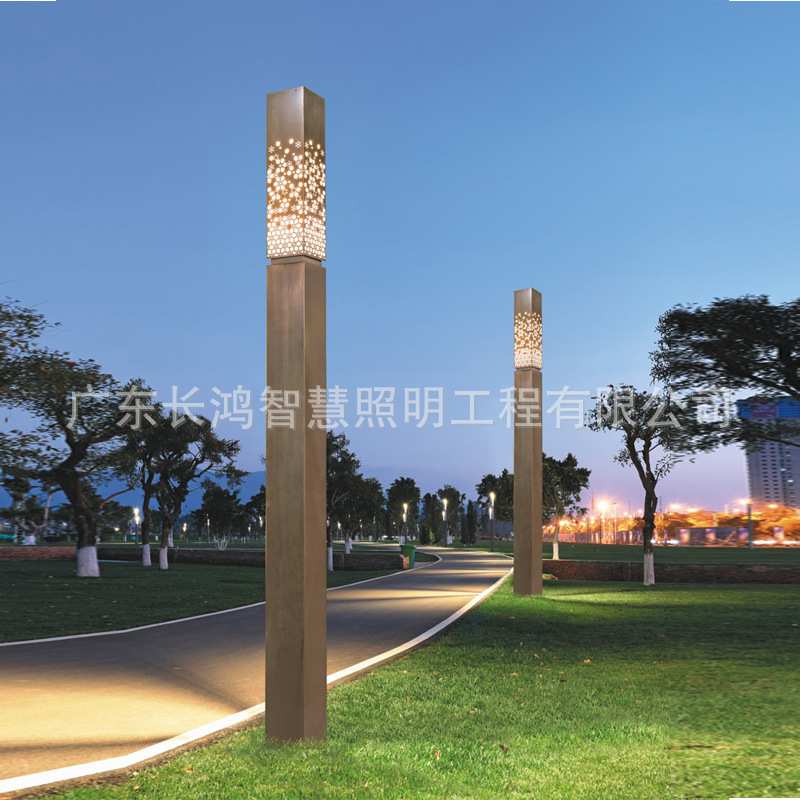 新中式景观灯，镀铜拉丝景观灯，手工拉丝景观灯，特色景观灯