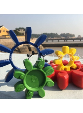 上海奉贤梅花弹性体/塔机联轴器橡胶块/油泵马达减震胶垫黄色GR55