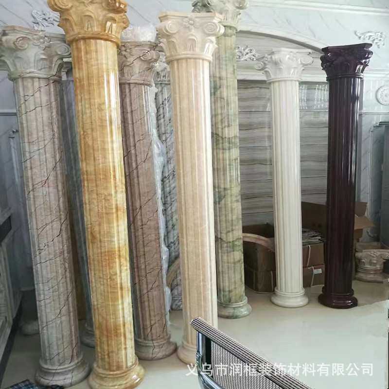 厂家30cm直径圆柱石塑罗马柱装饰背景墙欧式集成墙门洞垭口包柱子
