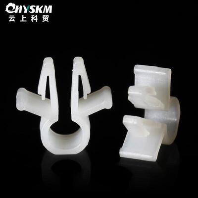 OCC圆形理线夹插销式电线固定座电缆固定扣黑色飞机头理线卡