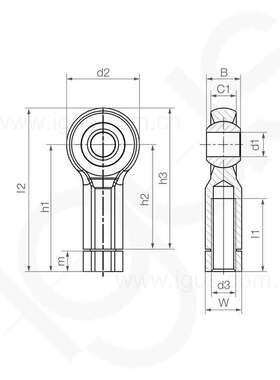 igus易格斯杆端轴承,KBLM CL,带不锈钢套筒iglidur W300，毫米