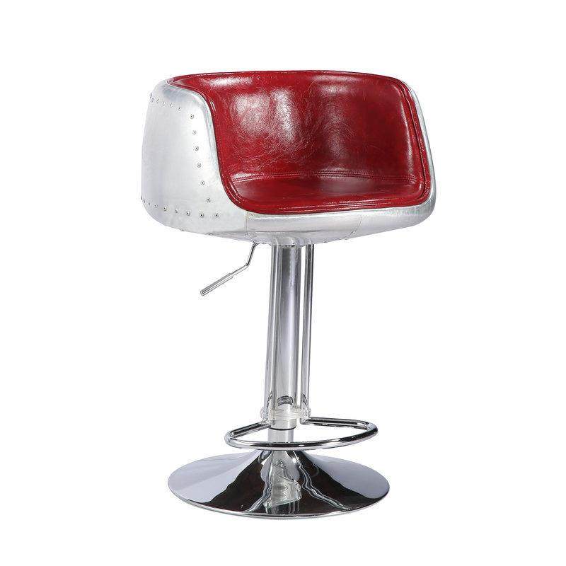 铝皮吧椅工业复古风Soft太空旋转酒吧椅金属美式乡村升降椅