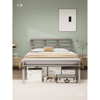 不锈钢床304加厚双人储物半高床高脚床离地50高单人床高腿垒德株