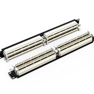 110语音50对电话配线架1U19英寸机柜配线架弱电机架式通信