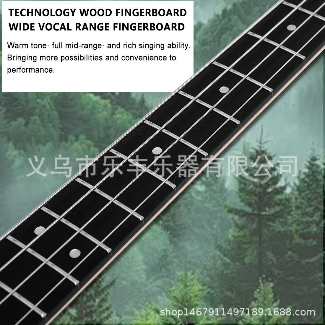 主动拾音器24品水波纹四弦电吉他电贝司初学者成人练习乐团演奏