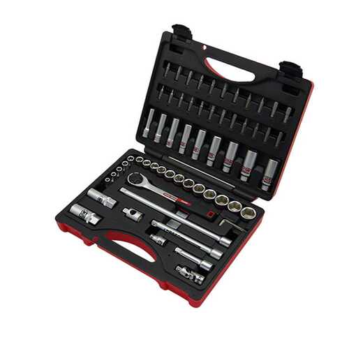 PARD 62pcs 3/8 棘轮扳手 套筒 组合套装 转接头 延长杆 万向接头
