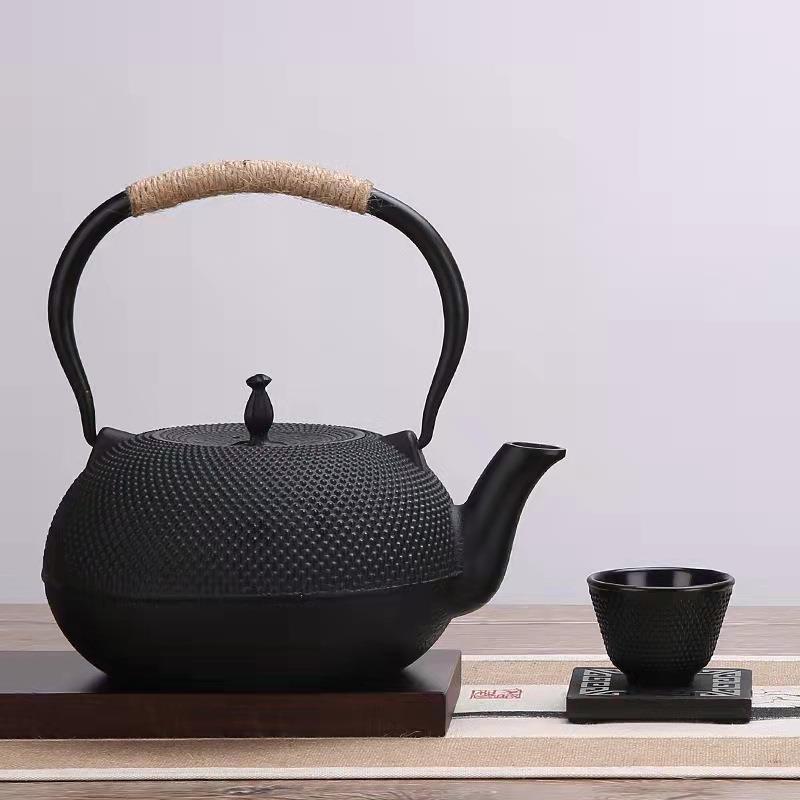 现货纯手工铁壶日式大号烧水壶家用养生铸铁功夫泡茶壶颗粒1.8L
